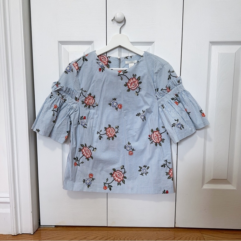 H&M floral pattern blouse